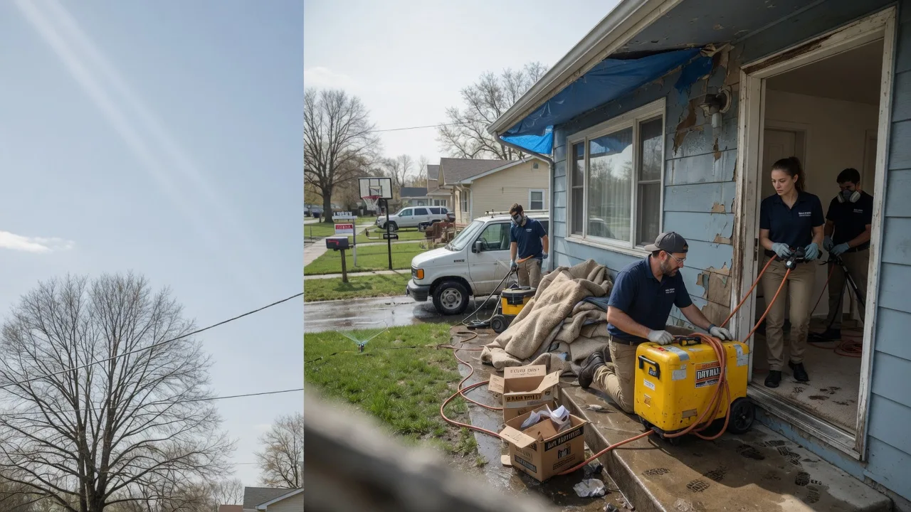 Basement Flood Cleanup in Charleston, IL near me